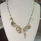 Checker Heart Charm Necklace