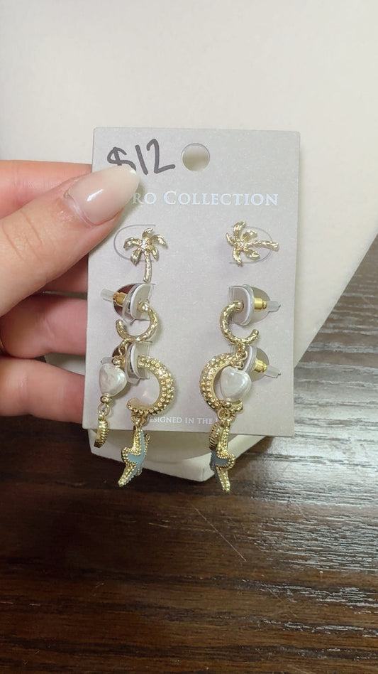 Beach Trio Earring Set