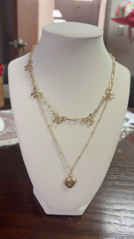 Bow Layered Necklace